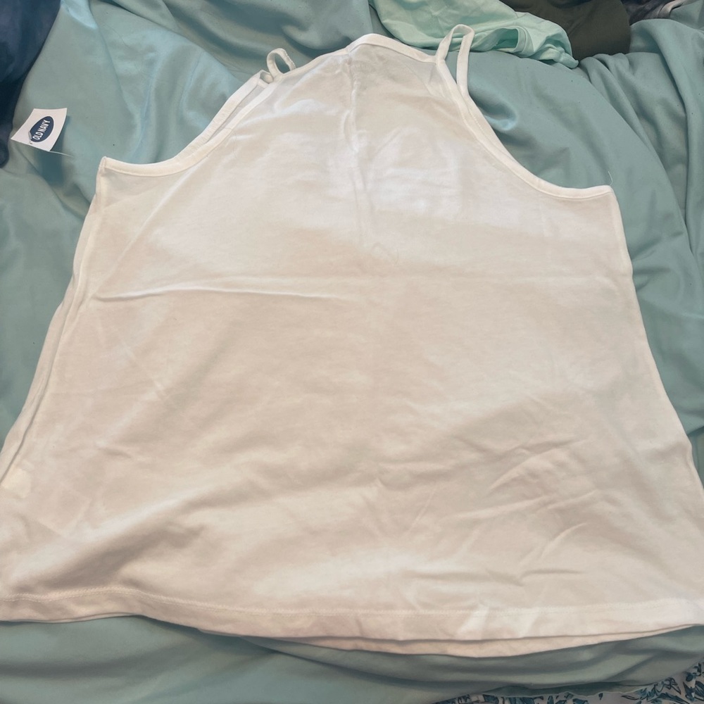 Old Navy White Square-Neck Tie-Front Tank, Size XS NWT - Picture 7 of 8